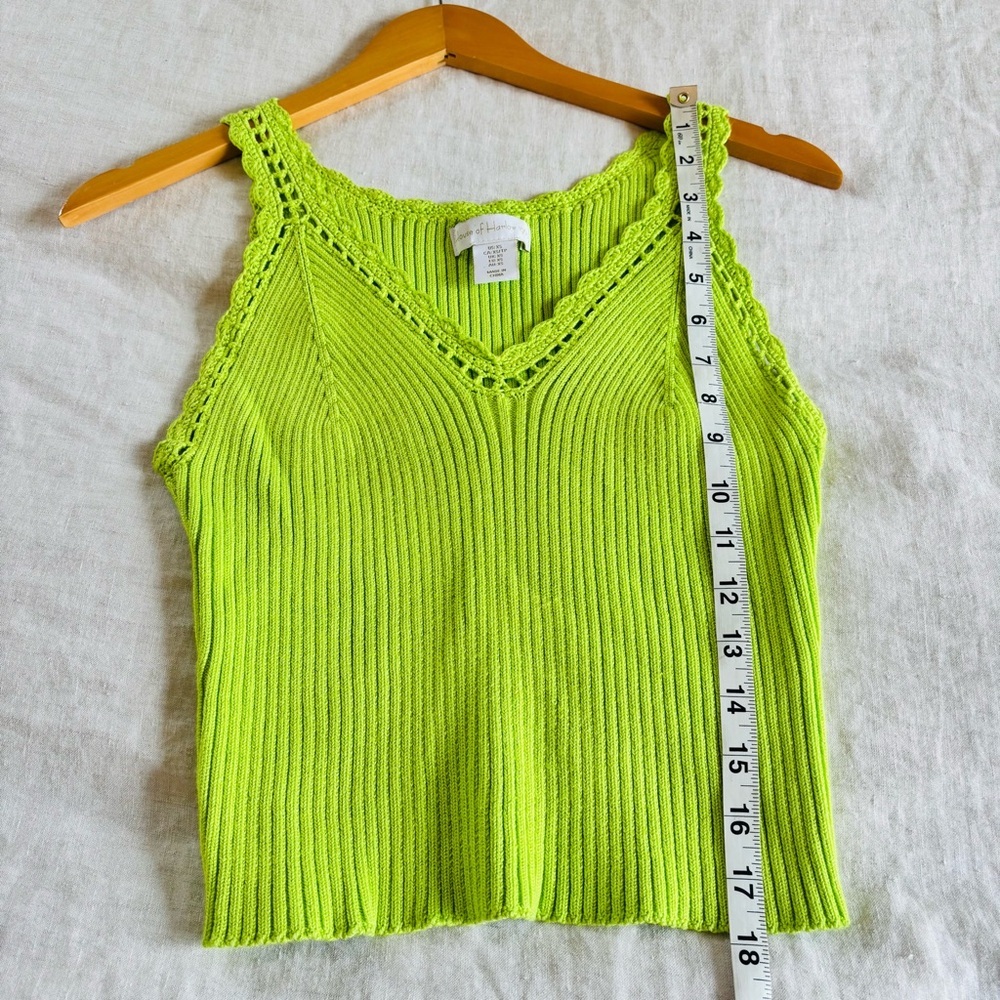 House of Harlow 1960 Neon Green Knit‎ Camisole - Picture 8 of 8
